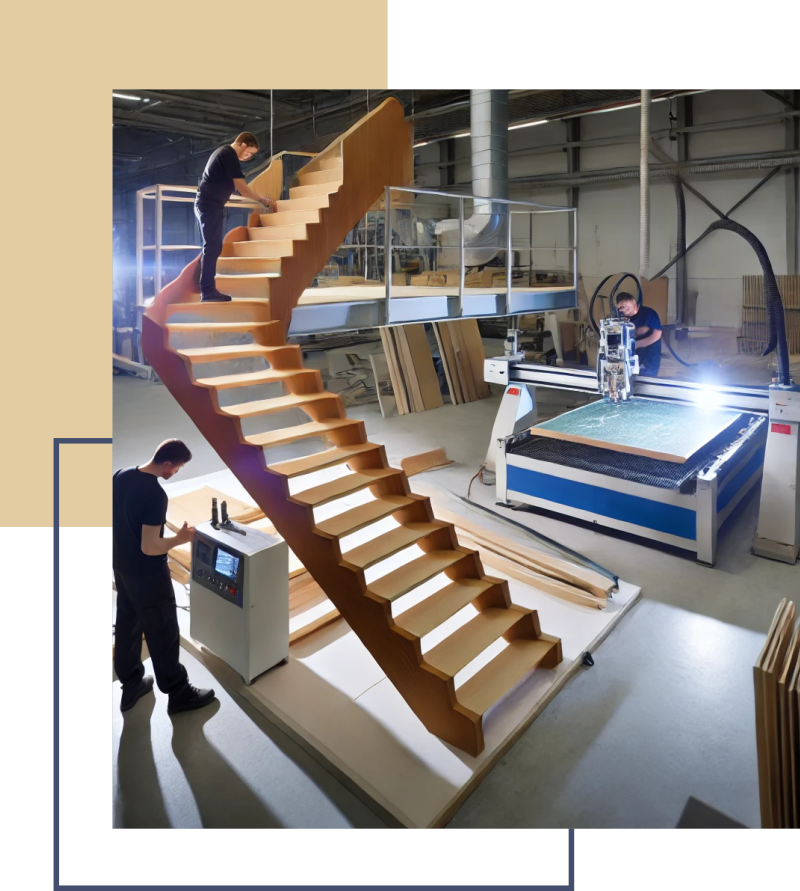 Proces produkcji schodów